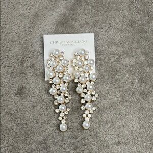 Christian Siriano Pearl Drop Earrings